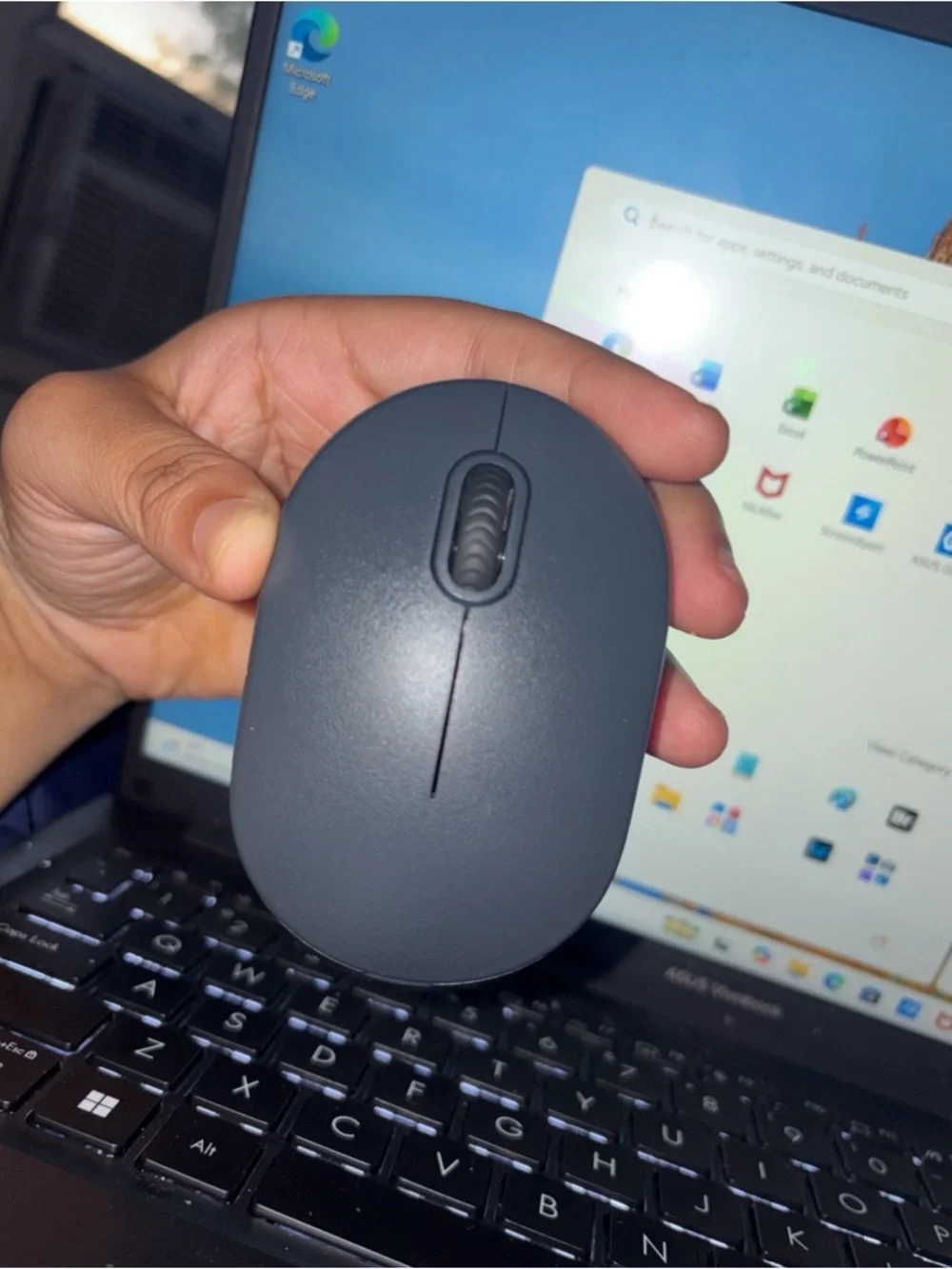 ASUS Vivobook laptop -Black Wireless Laptop Mouse - Slim Portable Design